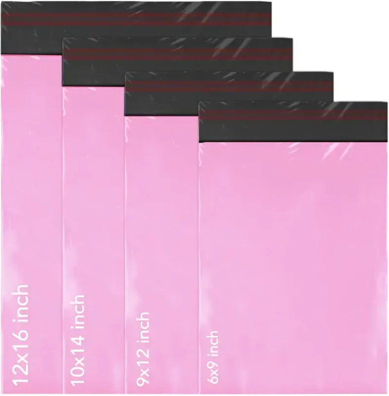 Pink Poly Mail Bags