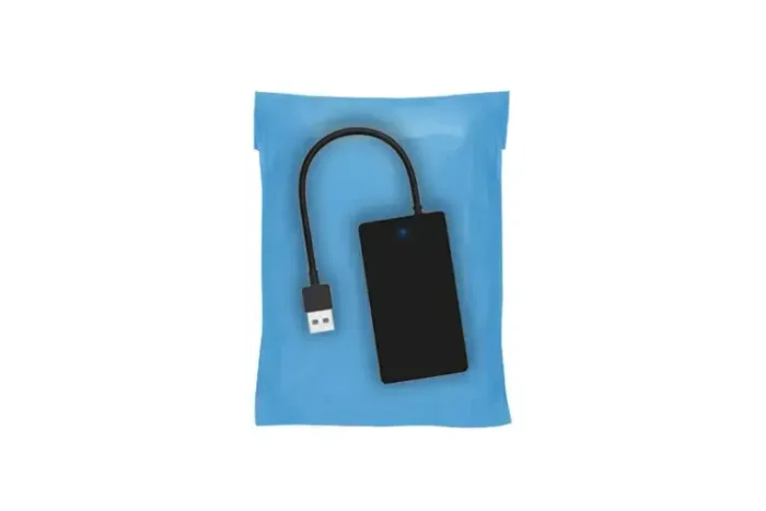 Metallic Blue Mailing Bags