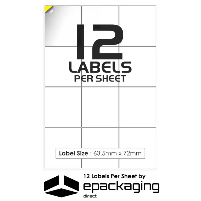 12 labels per sheet address label