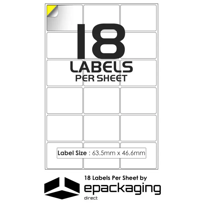 18 labels per sheet address label