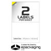 2 Label 2 Labels Per Sheet Template - Avery & A4 | Download & Print