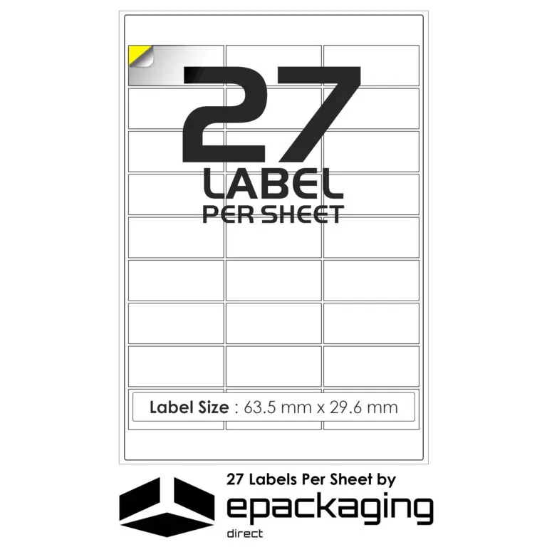27 labels per sheet address label