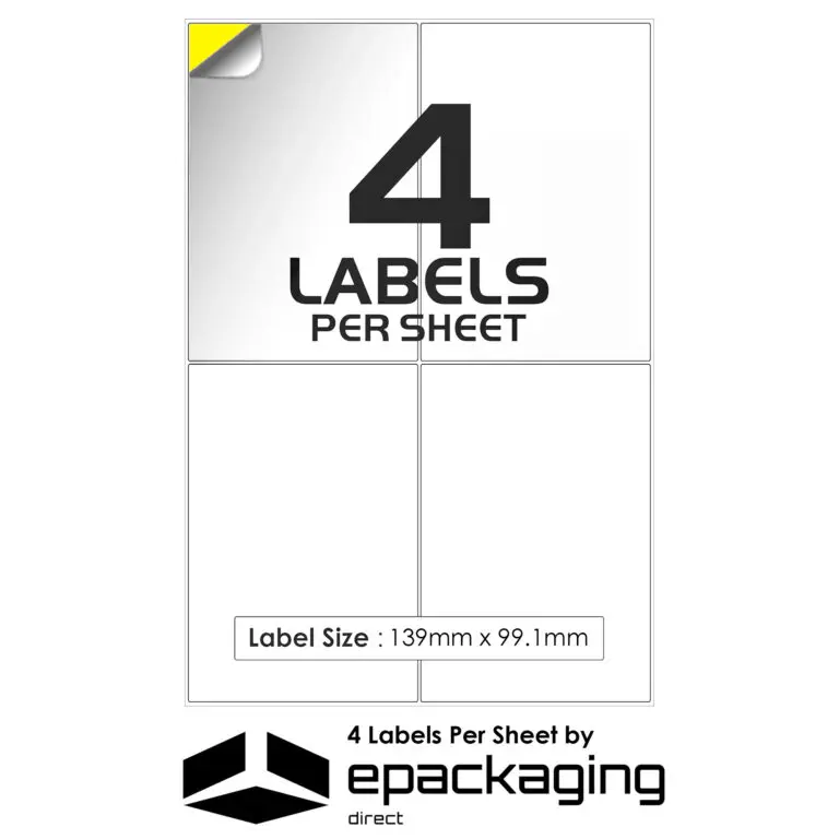 4 labels per sheet address label