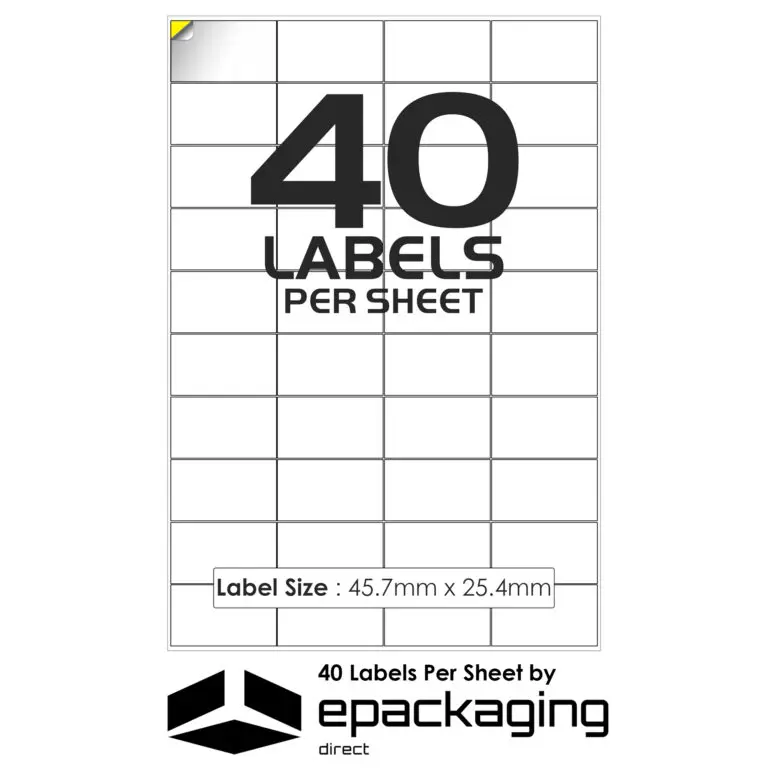 40 labels per sheet address label