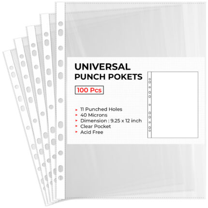 A4 Plastic Value Punched Punch Pockets